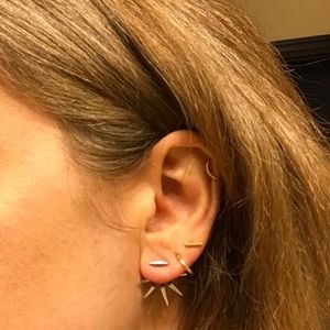 Assorted silver earrings • Costume jewelry